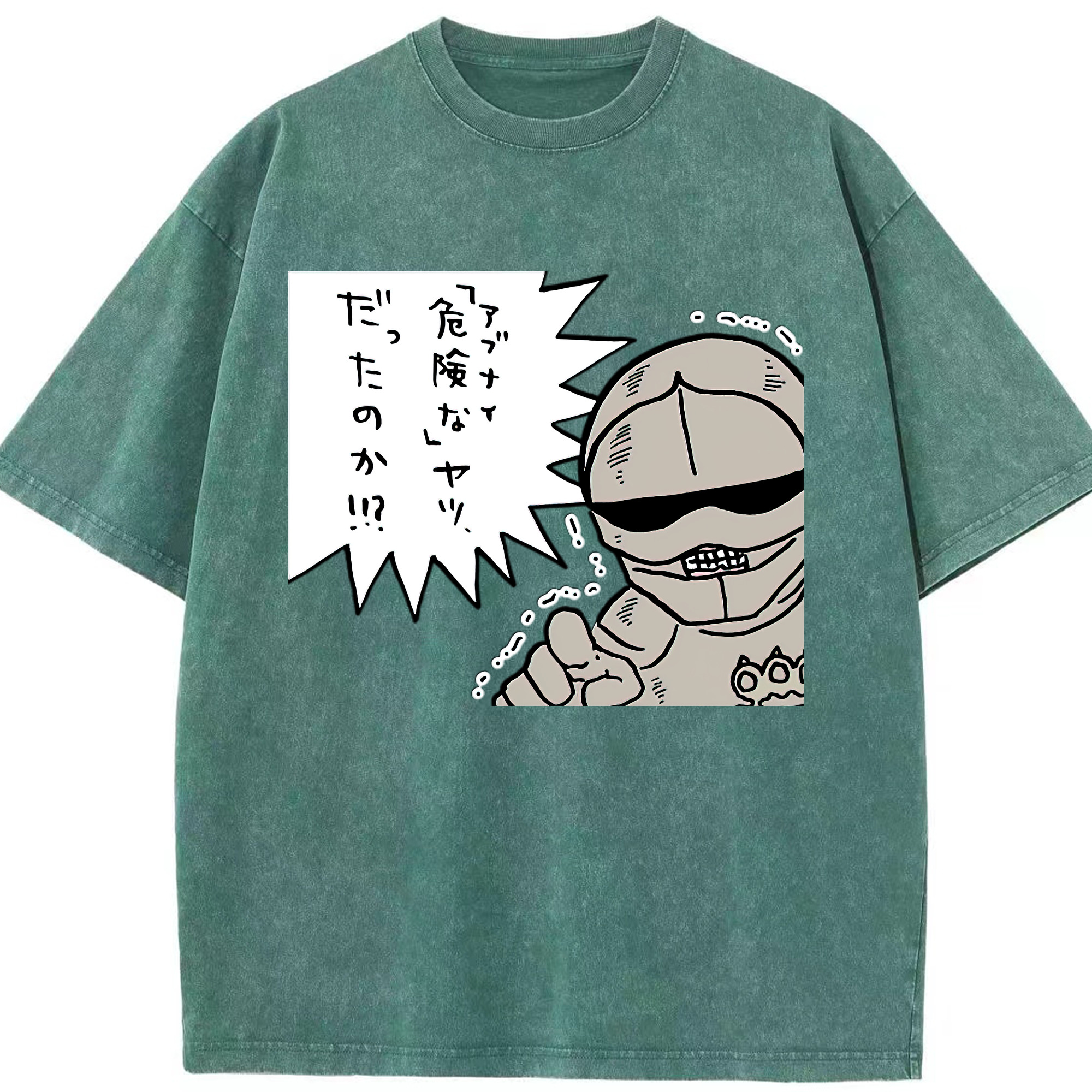 （画像用） ちいかわ 労働の鎧さん Chii-kawa Mr. Armor of Labor 綿100% ヴィンテージ風 半袖Tシャツ（フロントプリント）